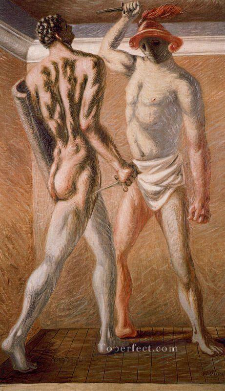 gladiators 1 Giorgio de Chirico Metaphysical surrealism Oil Paintings